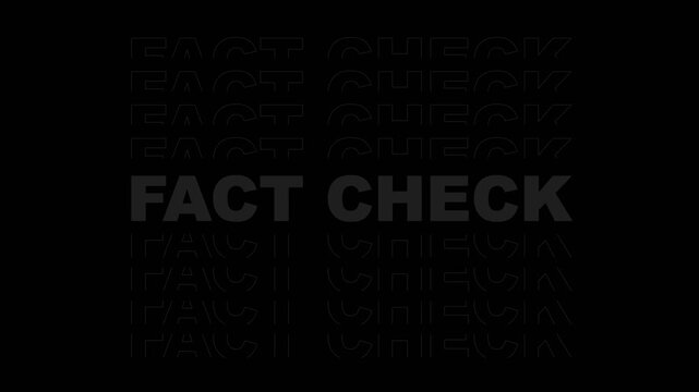 Fact Check Kinetic Typography Motion Graphics Word Overlay 4K