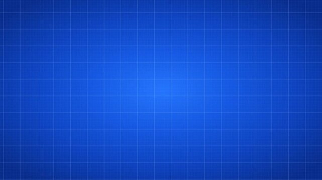 Blueprint background with architectural grid paper texture and vignette lighting, ideal for engineering, drafting, construction plans, and technical design copy space