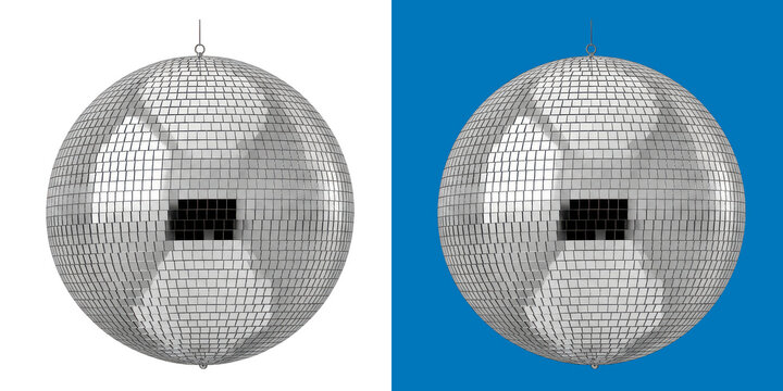 Disco ball mirror sphere isolated transparent background isolated on transparent background