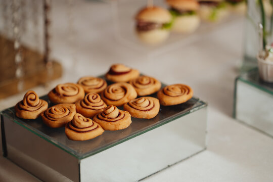 Snack table at an event