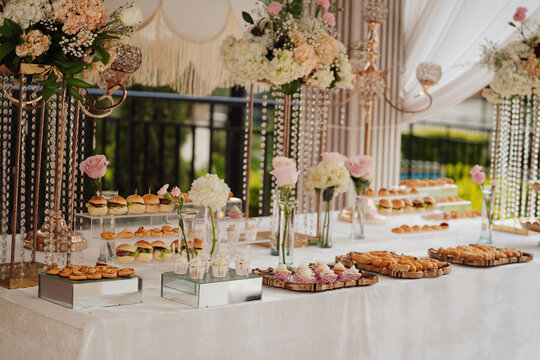 Snack table at an event