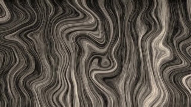 Abstract black and white liquid marble texture pattern flowing dynamically across screen creating mesmerizing visual effects with smooth fluid motion and elegant monochromatic design 