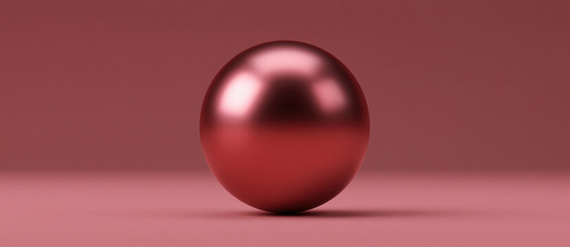 A metallic pink egg sits alone on a matching pink surface, casting a subtle shadow. This minimalist image evokes a sense of simplicity and elegance, perfect for themes of Easter, design.
