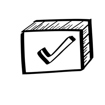 Hand drawn checkmark box illustration