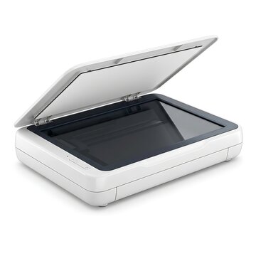 Open flatbed document scanner for office work