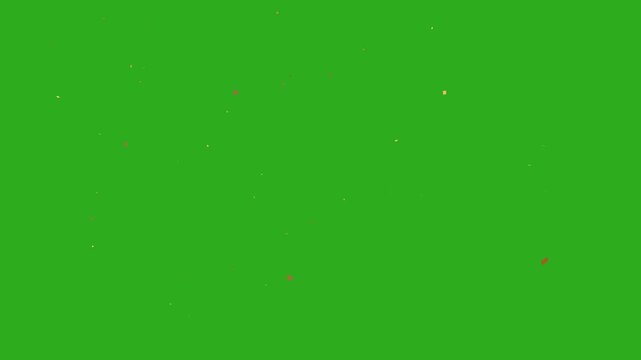 Colorful confetti explosions party popper on White and Green backgrounds Abstract Festive Particle Loop - Dynamic Confetti Falling Background. 4k