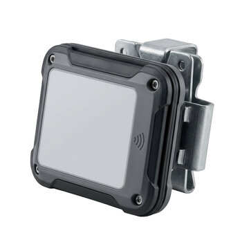 Industrial rfid reader tag for logistics tracking isolated on