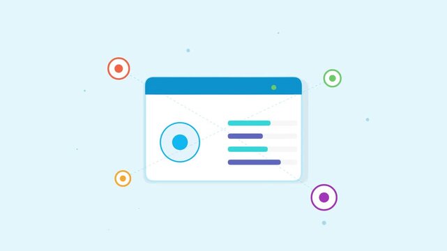 Software setting modal window with abstract icon and text.