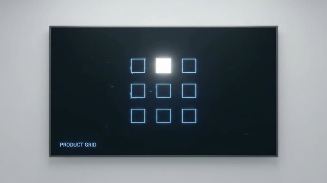 Wall Display with Product Grid Interface