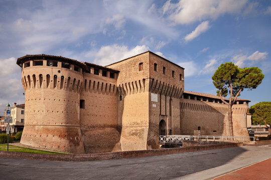 Forlimpopoli, Emilia-Romagna, Italy: The medieval castle in the main square of the old town