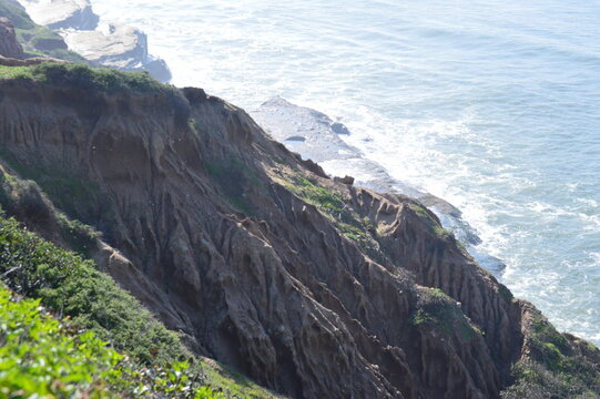 Cliff side on ocean