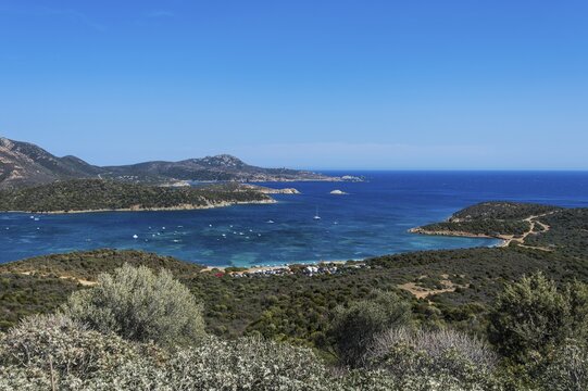 Beautiful bay in the Costa del sud, Sardinia, Italy
