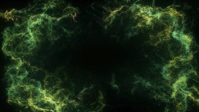 slow orbital motion of a green galactic stellar dust frame