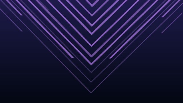 Purple chevron arrow pattern with glowing neon lines for tech interface design or futuristic presentation graphics