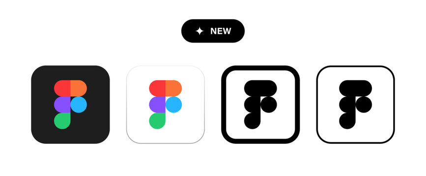 Figma app icon set - Collaborative interface design and prototyping platform. social media icons and social network logos apps