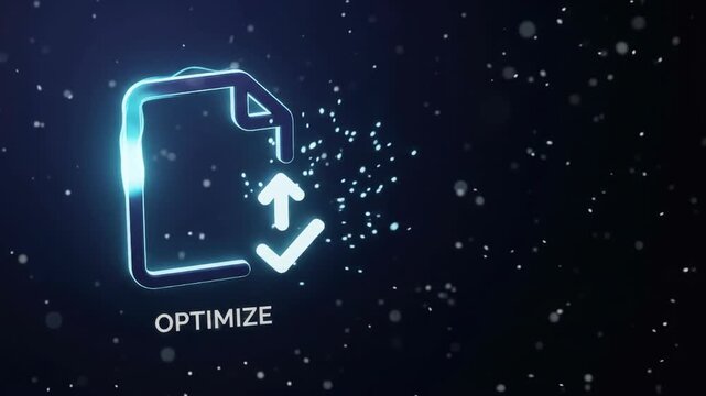 Document Optimization Upload Approval Icon on Dark