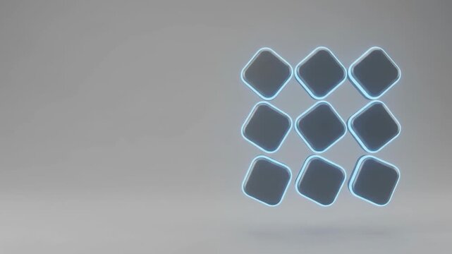 Nine Tile Product Grid Icon on White
