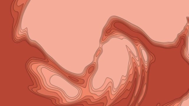 3D render A large, abstract organic form resembling a wave or river with intricate swirling patterns that rise and fall in motion