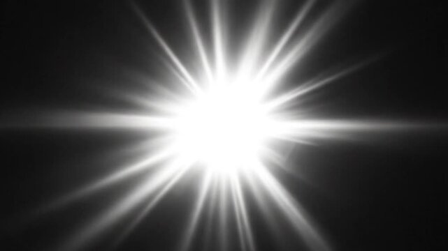 Bright Starburst Lens Flare Effect - Light Explosion Animation