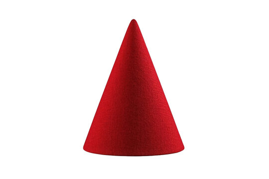 Minimal simple red cone object design element