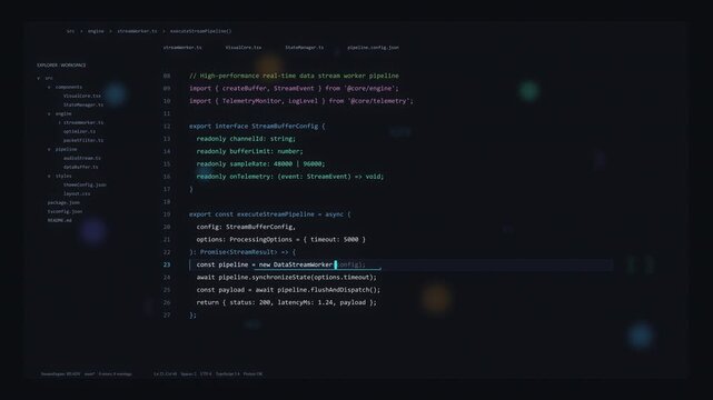 coding programming software developer code technology digital monitor display background