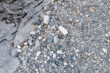 Rocky Pebble Beach and Gravel Riverbed Texture on a BC Canada Shoreline © edb3_16