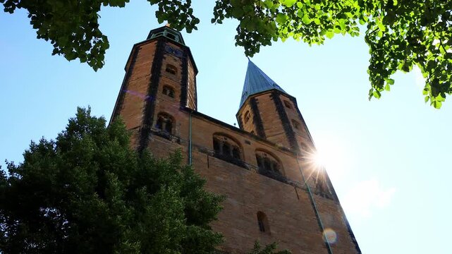 goslar historic cityscape in the german harz mountains 4k video