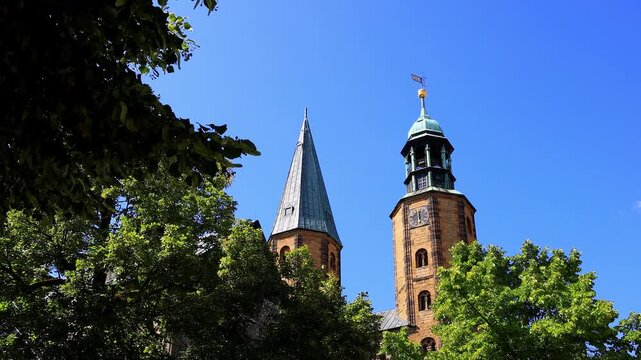 goslar historic cityscape in the german harz mountains 4k video