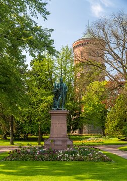 Monument to Auguste Bartholdi, sculptor of Statue of Liberty, in Colmar - Alsace, France