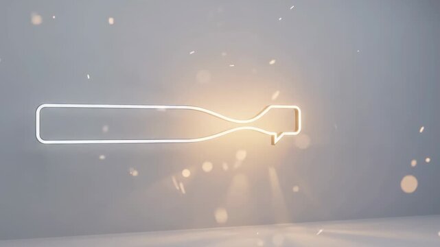 Chat Message Bar with Speech Bubble Icon on White