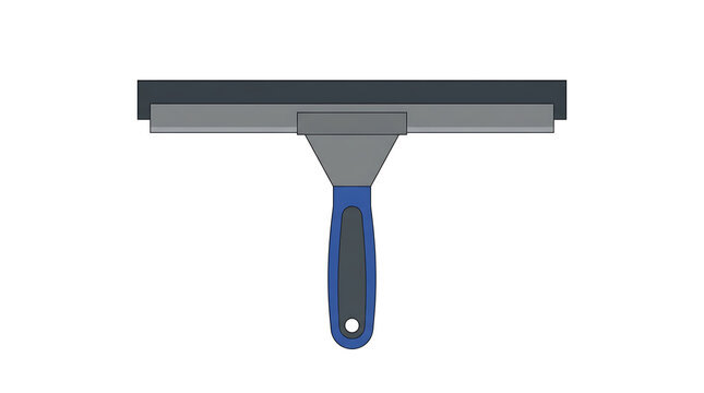 Professional Window Squeegee Cleaning Tool for Home Maintenance and Commercial Cleaning Services Vector Illustration