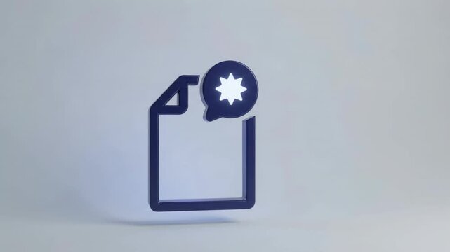 Document Quality Badge Icon on White Background