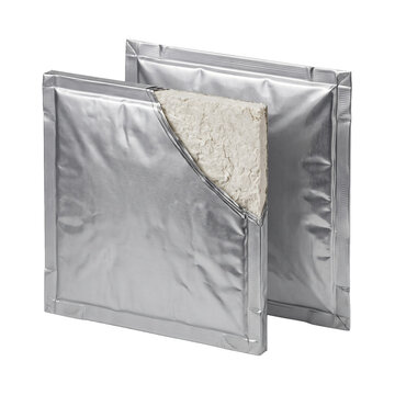 Vacuum Insulation Panel Multilayer Barrier Cutaway Isolated On Transparent Background PNG