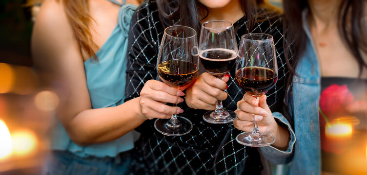 food and Drink, wine red and for a friendly, in a bar or a restaurant 