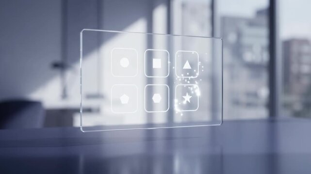 Transparent Shape Selection Interface in Bright Office