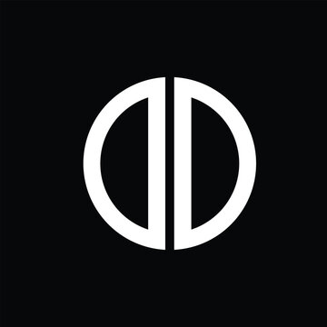 Initial DD Letter Monogram Circle Logo Vector Design