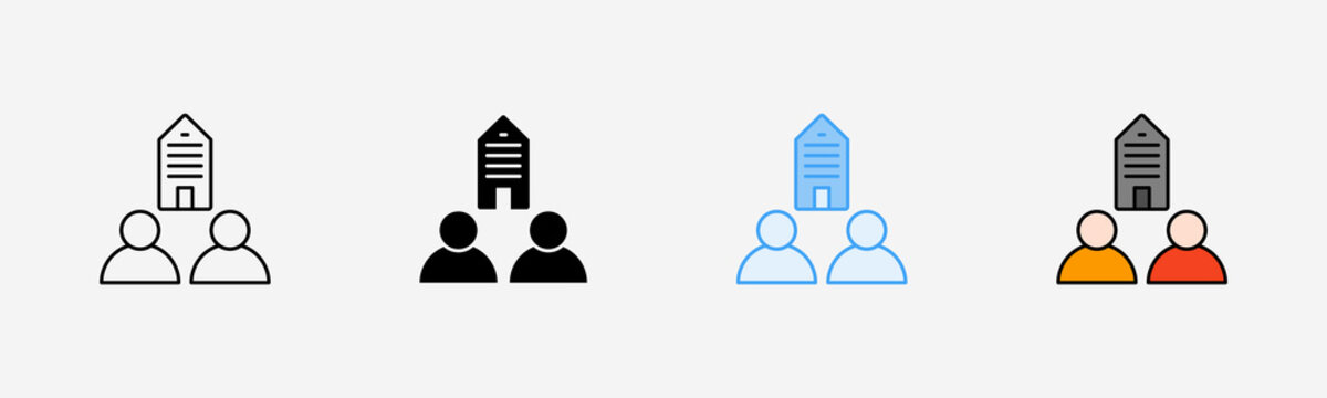 Merger Vector Icon Collection Multistyle