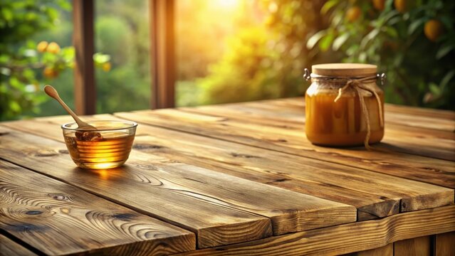 A rustic wooden table weathered to a warm honey hue sets the stage for a simple yet profound ritual
