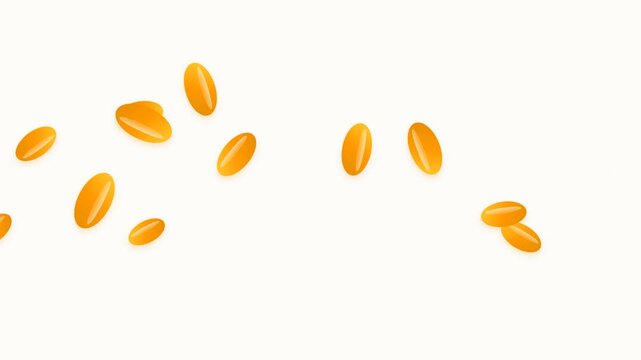 Golden Grains Scattered Floating Motion Graphic Seamless Loop