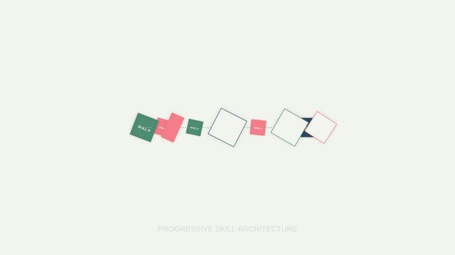 Minimalist geometric animation with dissolving squares modern design abstract motion graphics