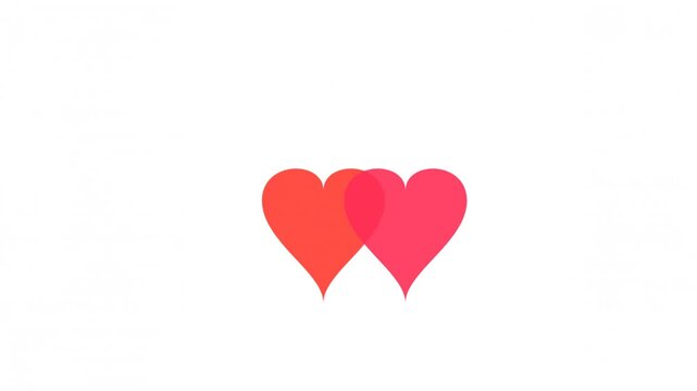 Two Intertwined Hearts Animation Romantic Symbol Motion Graphic