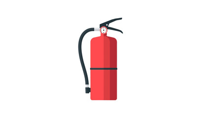 Fototapeta premium Industrial fire extinguisher icon rendered in a clean flat style against a plain white background.