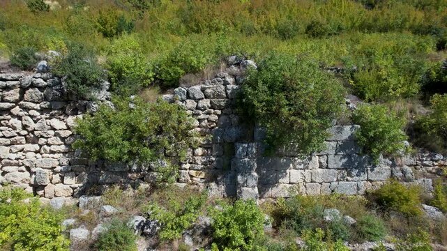 Exploring the ancient Illyrian paths near the colossal stone walls of Persqopi Castle