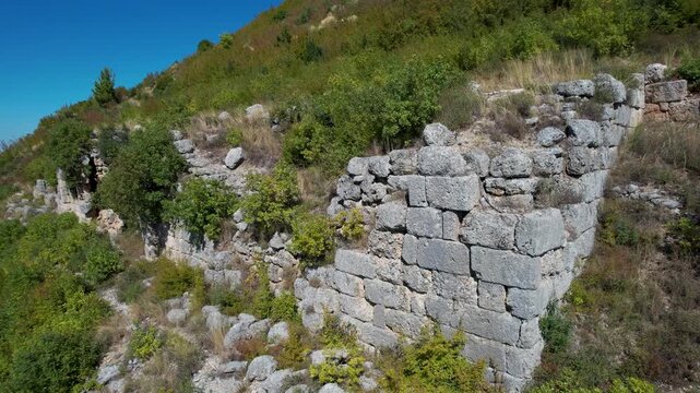 Ancient Persqopi Castle Illyrian fortress ruins dating back over two thousand four hundred years
