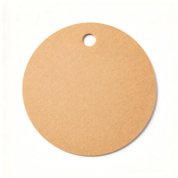 Round brown kraft paper blank sticker label