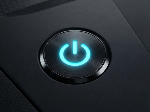 Illuminated Power Button with Metal Rim