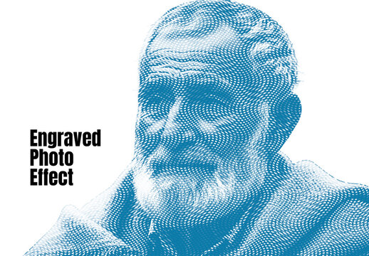 Engraved Portrait Photo Effect