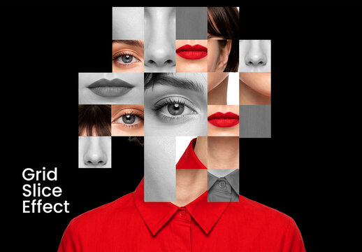 Grid Slice Photo Effect