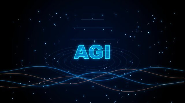 Abstract Agi Cyber Hologram Telemetry Seamless Motion Loop 4K