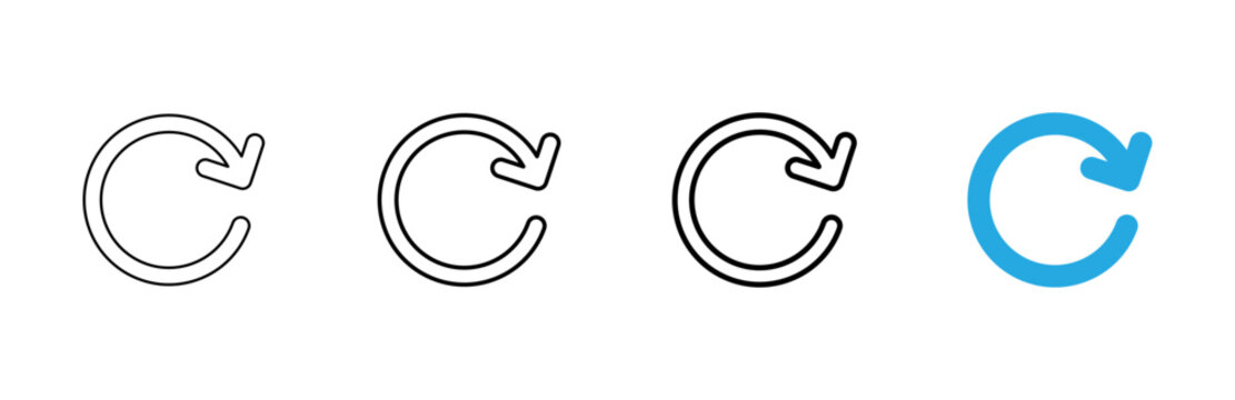 Refresh icon vector. Reload sign and symbol. Update icon.